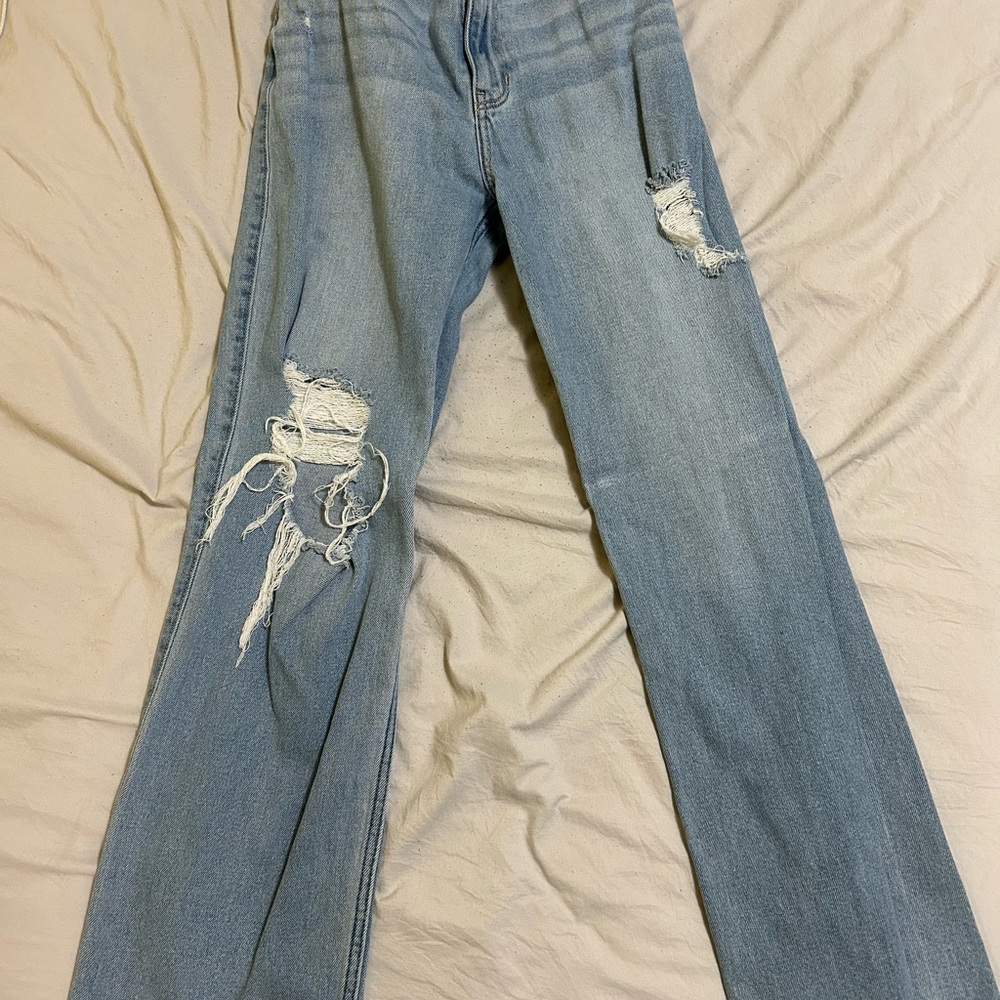 Distressed Light Blue Women's Jeans